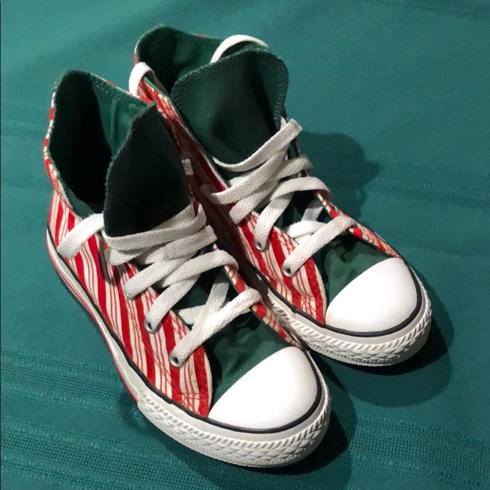 Candy Cane Chuck Taylor Converse big kids size 1